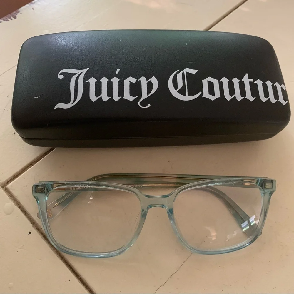 Juicy Couture Crystal Teal Color Eyeglass Frames JU 315 QT4 135